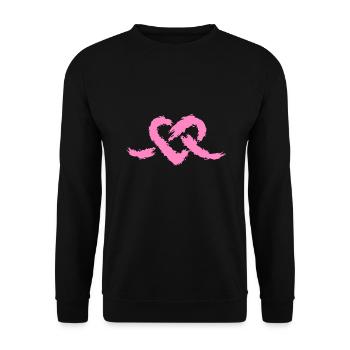 Heart knot - Unisex Sweatshirt - black - Front - Alina (178cm) & Michal (187cm)