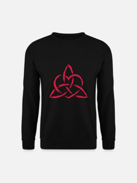 Triquetra Keltisches Herz Knoten Symbol - Unisex Pullover - Schwarz