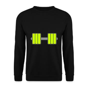 Dumbbell Yellow - Unisex Sweatshirt - black - Front - Alina (178cm) & Michal (187cm)