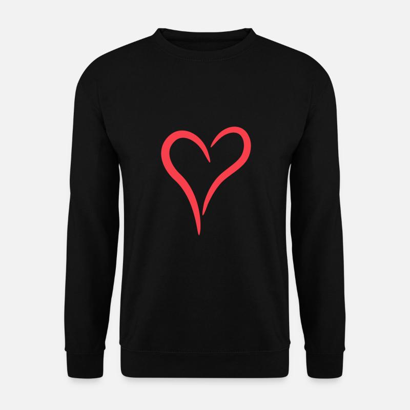 Heart in Red - Unisex Sweatshirt - black