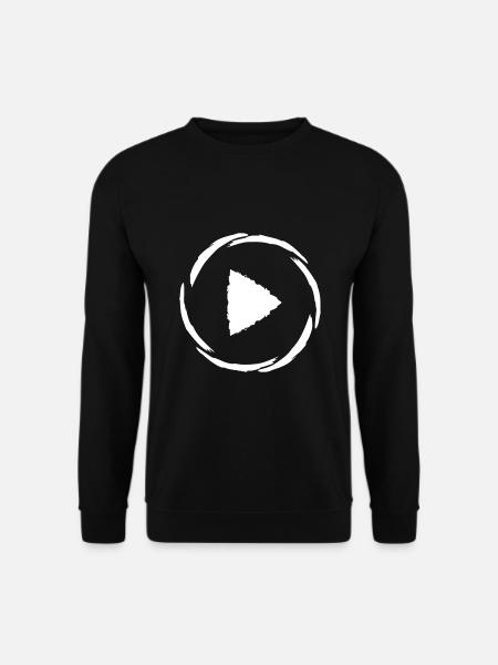Play symbol button button - Unisex Sweatshirt - black