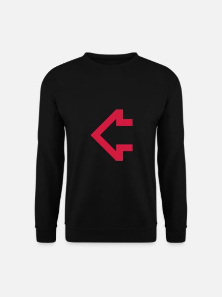 Left arrow Red - Unisex Sweatshirt - black