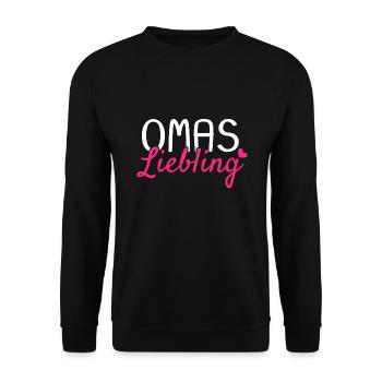 Omas Liebling - Unisex Pullover - Schwarz - Vorne - Alina (178cm) & Michal (187cm)