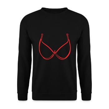 Femmes Seins Soutien-gorge Sexy - Sweat-shirt Unisexe - noir - Devant - Alina (178cm) & Michal (187cm)