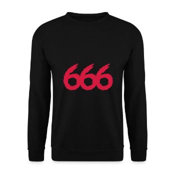 666 number symbol - Unisex Sweatshirt - black - Front - Alina (178cm) & Michal (187cm)
