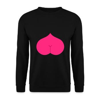 Ass heart butt - Unisex Sweatshirt - black - Front - Alina (178cm) & Michal (187cm)