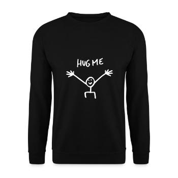 Hug Me Hug cadeau de bonhomme allumette - Sweat-shirt Unisexe - noir - Devant - Alina (178cm) & Michal (187cm)