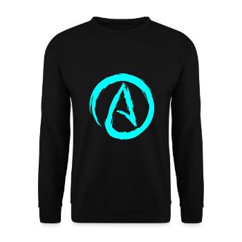 Atheism symbol atheist - Unisex Sweatshirt - black - Front - Alina (178cm) & Michal (187cm)