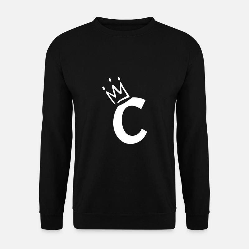 Lettre C avec couronne - Sweat-shirt Unisexe - noir