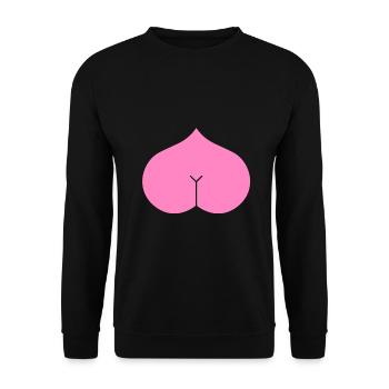 Ass heart butt - Unisex Sweatshirt - black - Front - Alina (178cm) & Michal (187cm)