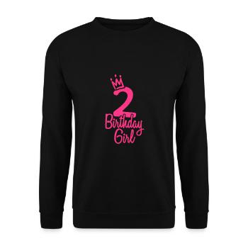 Deuxième anniversaire anniversaire fille - Sweat-shirt Unisexe - noir - Devant - Alina (178cm) & Michal (187cm)
