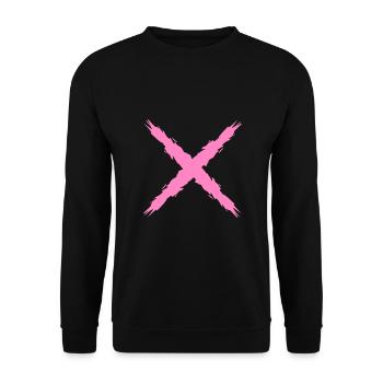 Croix rose - Sweat-shirt Unisexe - noir - Devant - Alina (178cm) & Michal (187cm)