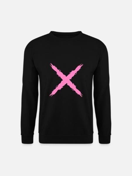 Croix rose - Sweat-shirt Unisexe - noir
