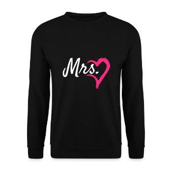Mrs Herz - Unisex Pullover - Schwarz - Vorne - Alina (178cm) & Michal (187cm)