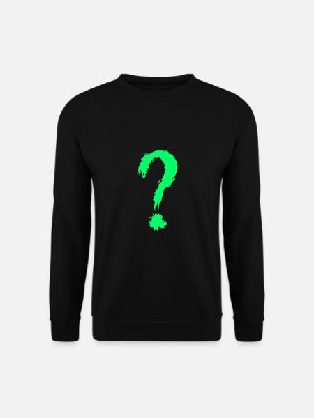 Point d'interrogation vert - Sweat-shirt Unisexe - noir