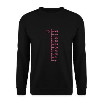 45 years old 45 birthday gift - Unisex Sweatshirt - black - Front - Alina (178cm) & Michal (187cm)