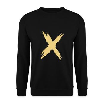 Kreuz - Unisex Pullover - Schwarz - Vorne - Alina (178cm) & Michal (187cm)