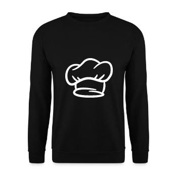 Chapeau de cuisine cuisinier symbole cadeau - Sweat-shirt Unisexe - noir - Devant - Alina (178cm) & Michal (187cm)