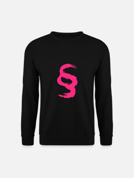 Paragraph Symbol Rosa Anwalt Anwältin Richterin - Unisex Pullover - Schwarz