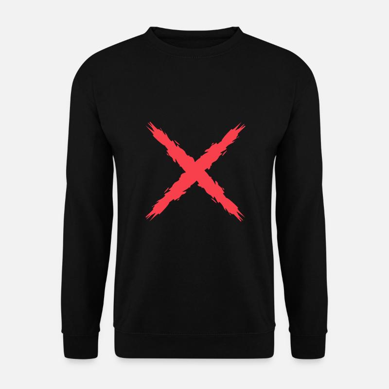 Cross design vector red - Unisex Sweatshirt - black