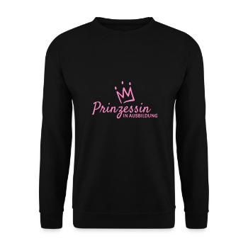 Prinzessin - Unisex Pullover - Schwarz - Vorne - Alina (178cm) & Michal (187cm)