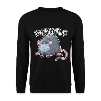 EW People Lustiger Ratten Sprüche Farbratte - Unisex Pullover - Schwarz - Vorne - Alina (178cm) & Michal (187cm)