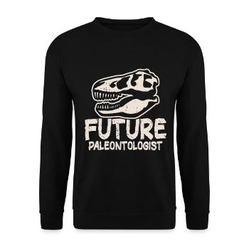 Future Paleontologist Paleontology Dinosaurs Fan - Unisex Sweatshirt - black - Front - Alina (178cm) & Michal (187cm)