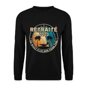 Retraité Homme 2023 - Sweat-shirt Unisexe - noir - Devant - Alina (178cm) & Michal (187cm)