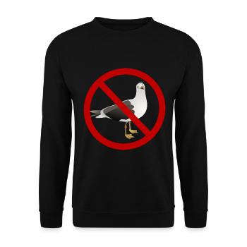 I Hate Seagulls - Unisex Sweatshirt - black - Front - Alina (178cm) & Michal (187cm)