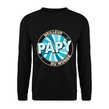Meilleur Papy du monde C'est Mon Papy - Sweat-shirt Unisexe - noir - Devant - Alina (178cm) & Michal (187cm)