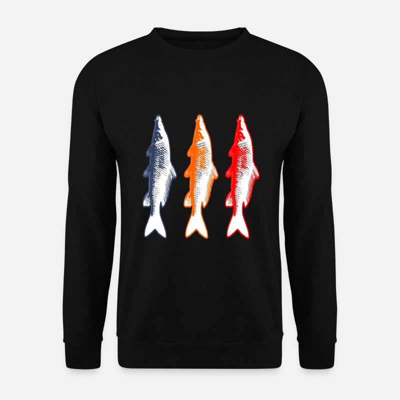 Angeln Karpfen Fischerfisch - Unisex Pullover - Schwarz