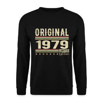 Original 1979 - Cadeau D’anniversaire Rétro 1979 - Sweat-shirt Unisexe - noir - Devant - Alina (178cm) & Michal (187cm)