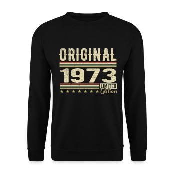 Original 1973 - Cadeau D’anniversaire Rétro 1973 - Sweat-shirt Unisexe - noir - Devant - Alina (178cm) & Michal (187cm)