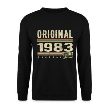 Original 1983 - Cadeau D’anniversaire Rétro 1983 - Sweat-shirt Unisexe - noir - Devant - Alina (178cm) & Michal (187cm)