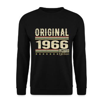 Original 1966 - Cadeau D’anniversaire Rétro 1966 - Sweat-shirt Unisexe - noir - Devant - Alina (178cm) & Michal (187cm)