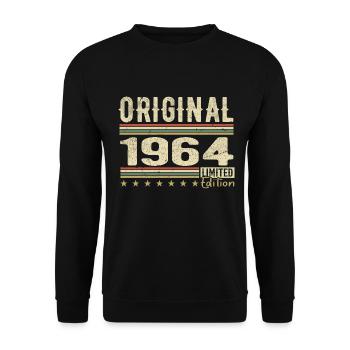 Original 1964 - Retro 1964 Birthday Gift - Unisex Sweatshirt - black - Front - Alina (178cm) & Michal (187cm)