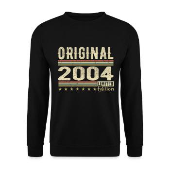 Original 2004 - Retro Birthday Gift 2004 - Unisex Sweatshirt - black - Front - Alina (178cm) & Michal (187cm)