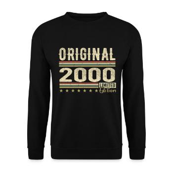Original 2000 - Cadeau D’anniversaire Rétro 2000 - Sweat-shirt Unisexe - noir - Devant - Alina (178cm) & Michal (187cm)