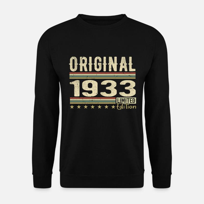 Original 1933 - Retro 1933 Birthday Gift - Unisex Sweatshirt - black