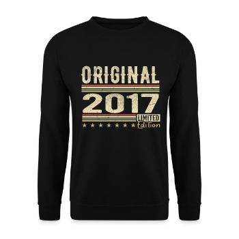 Original 2017 - Retro Birthday Gift 2017 - Unisex Sweatshirt - black - Front - Alina (178cm) & Michal (187cm)