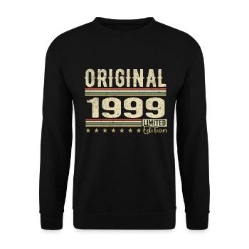 Original 1999 - Retro Birthday Gift 1999 - Unisex Sweatshirt - black - Front - Alina (178cm) & Michal (187cm)