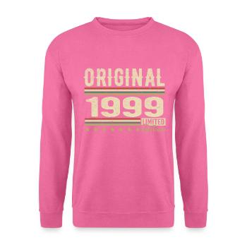Original 1999 - Retro Geburtstagsgeschenk 1999 - Unisex Pullover - Pink - Vorne
