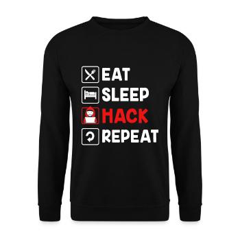 Cybersecurity Cyber Programmer Hacker - Unisex Sweatshirt - black - Front - Alina (178cm) & Michal (187cm)