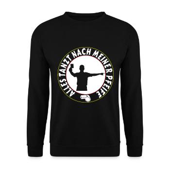 Schiedsrichter Karte rot gelb Beruf Hobby Fussball - Unisex Pullover - Schwarz - Vorne - Alina (178cm) & Michal (187cm)
