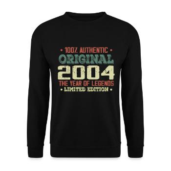 Légende Depuis 2004 Né en 2004 - 20e Anniversaire - Sweat-shirt Unisexe - noir - Devant - Alina (178cm) & Michal (187cm)