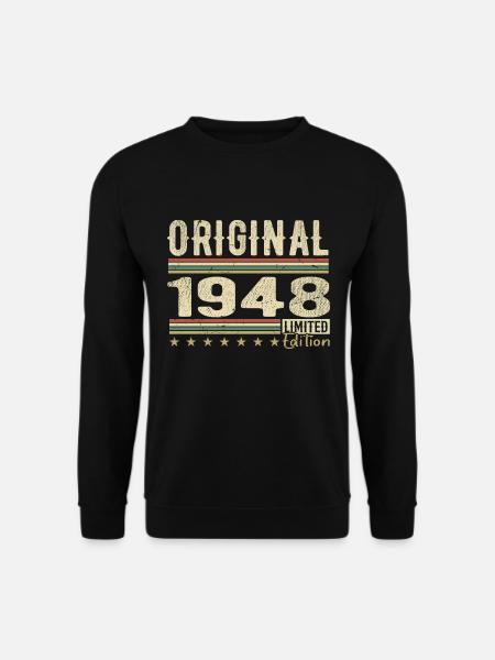 Original 1948 - Retro 1948 Geburtstagsgeschenk - Unisex Pullover - Schwarz