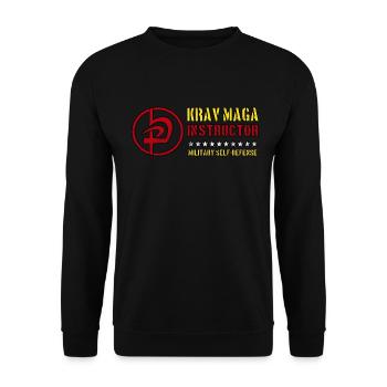 Krav Maga Instructor Martial Art Defense - Unisex Sweatshirt - black - Front - Alina (178cm) & Michal (187cm)