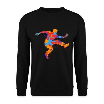 Parkour Freerunning Freerunner coloré Parkour Runner - Sweat-shirt Unisexe - noir - Devant - Alina (178cm) & Michal (187cm)