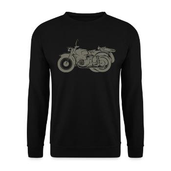 Dnepr MT12 Russisches Mot - Unisex Pullover - Schwarz - Vorne - Alina (178cm) & Michal (187cm)