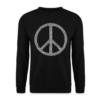 Peace sign - Unisex Sweatshirt - black - Front - Alina (178cm) & Michal (187cm)